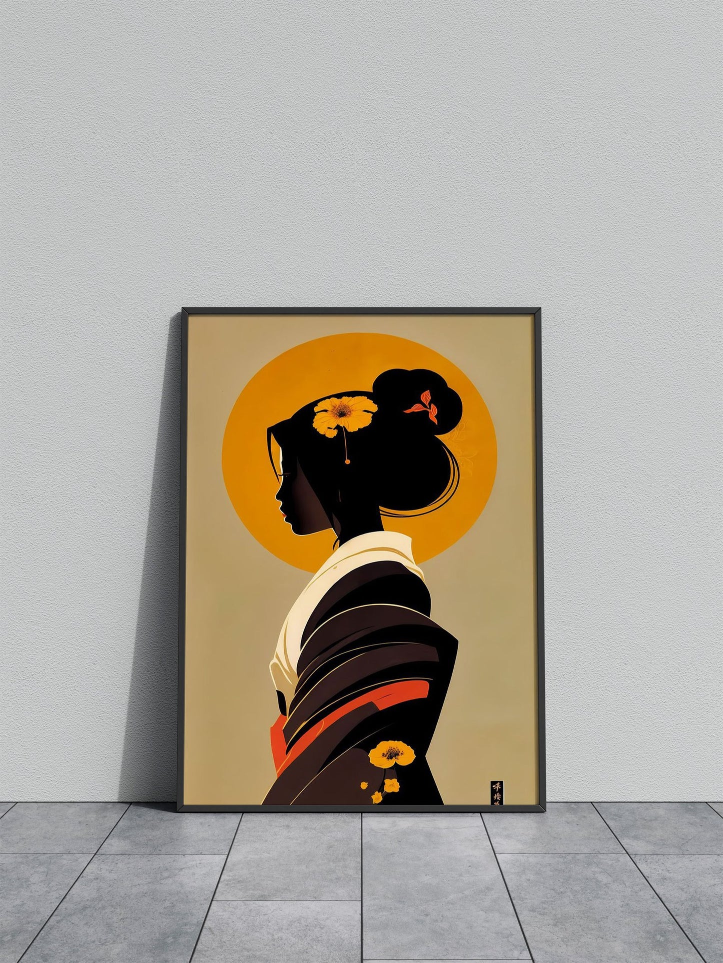 minimalistic geisha art Asian Style Poster | Wall Art for Home & Office | High-Quality Print - High-Quality Visual Display