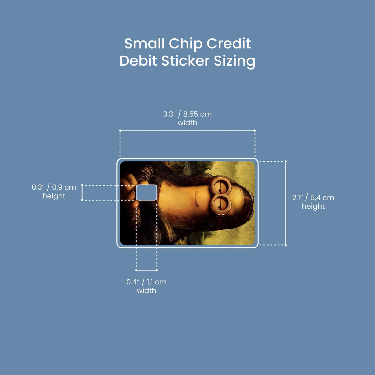 Mona Lisa Minions - Premium Vinyl Credit Card Skin Cover by Wonderwallsboutique