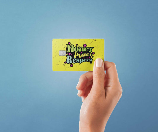 Watercolor money power respect design | credit card sticker | small chip | credit card skin for nursery and home wall decor.