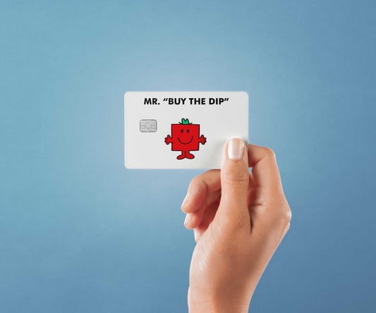 Watercolor mr buy the dip design | credit card sticker | small chip | credit card skin for nursery and home wall decor.