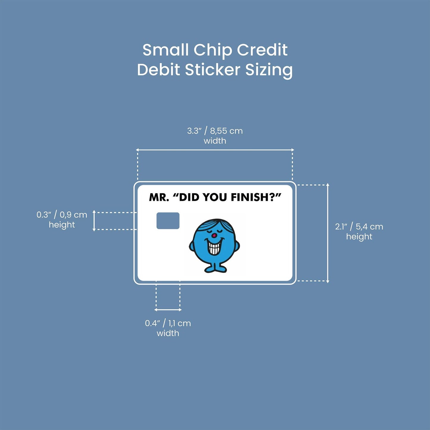 Watercolor mr did you finish design | credit card sticker | small chip | credit card skin for nursery and home wall decor.
