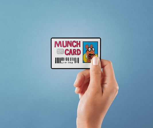 Watercolor munch card design | credit card sticker | small chip | credit card skin for nursery and home wall decor.