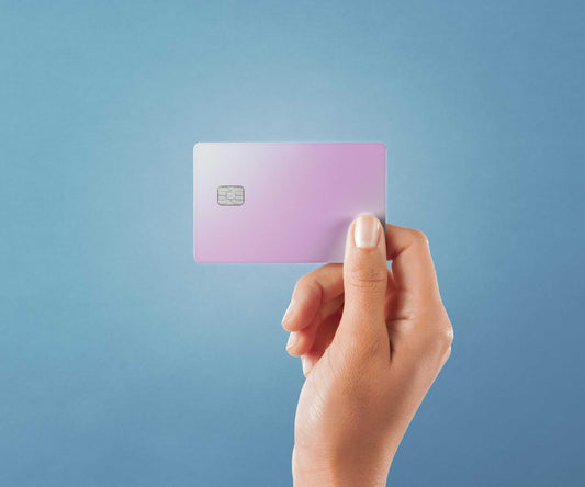 Watercolor mystic haze design | credit card sticker | small chip | credit card skin for nursery and home wall decor.