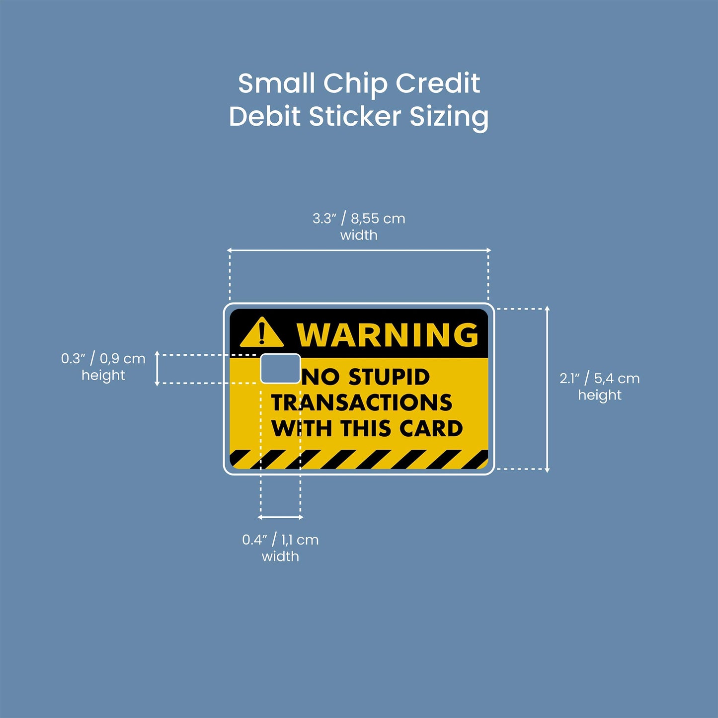 No Stupid Tranactions - Premium Vinyl Credit Card Skin Cover by Wonderwallsboutique