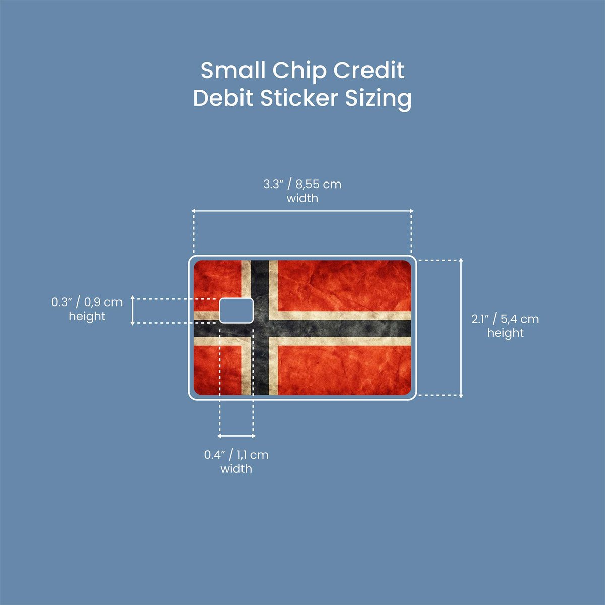Norway Flag - Premium Vinyl Credit Card Skin Cover by Wonderwallsboutique