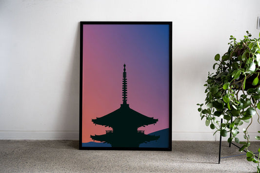 orange japan background Asian Style Poster | Wall Art for Home & Office | High-Quality Print - High-Quality Premium Wall Art Decor Sticker