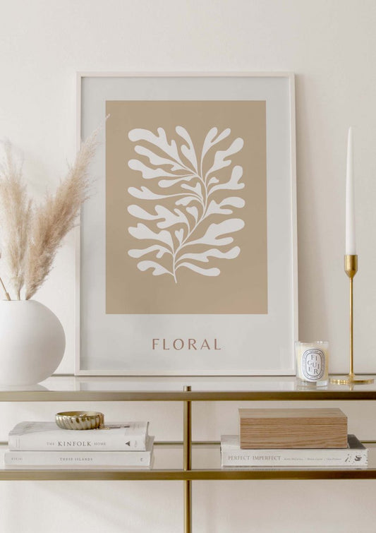 Watercolor floral no1 poster for nursery and home wall decor.