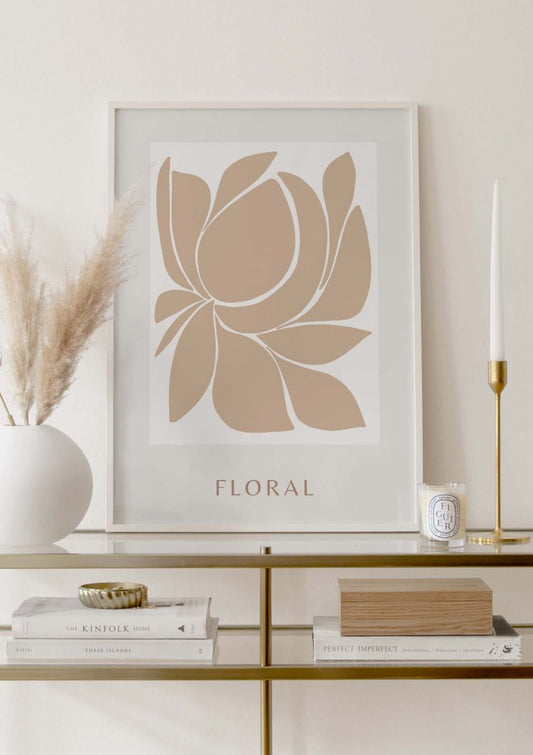 Watercolor floral no2 poster for nursery and home wall decor.