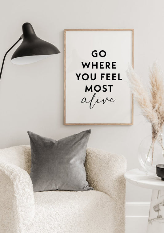 Watercolor most alive poster for nursery and home wall decor.