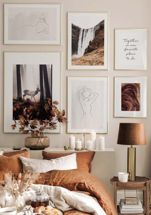 Watercolor wood pattern poster for nursery and home wall decor.