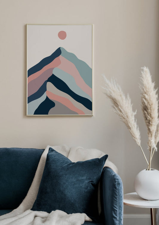 Graphic Mountain Poster