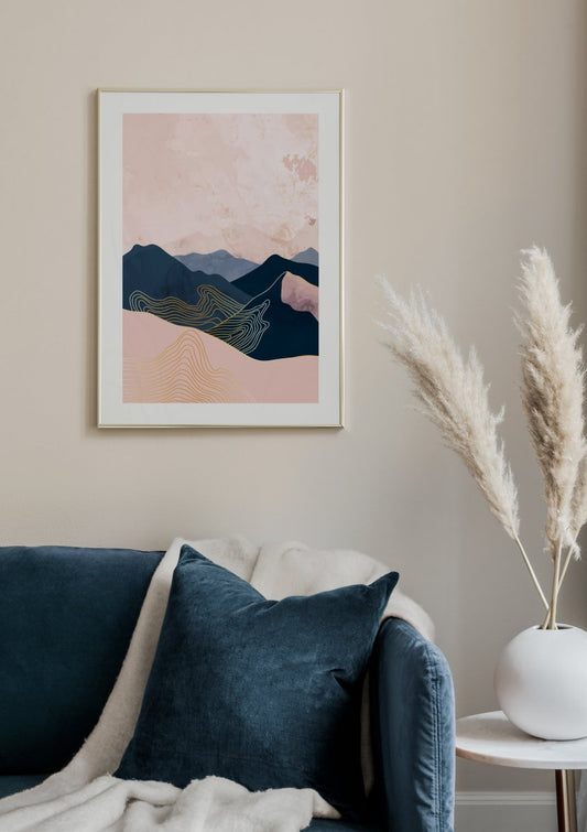 Navy Mountains Poster