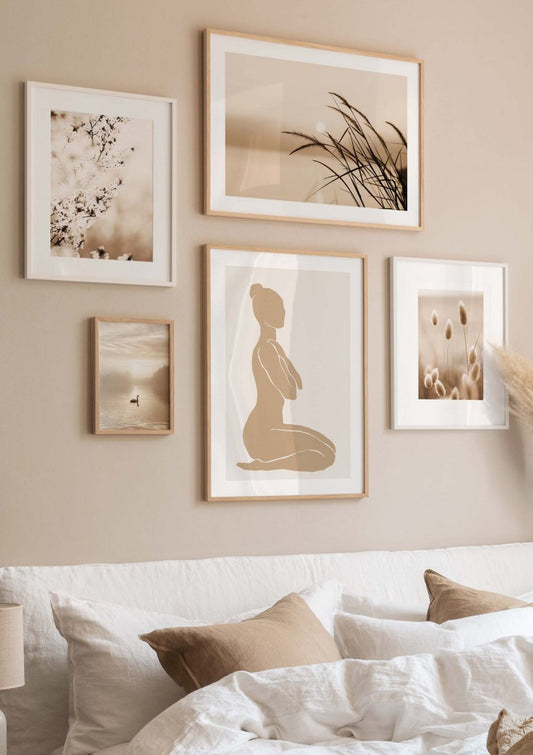 Watercolor swan lake poster for nursery and home wall decor.