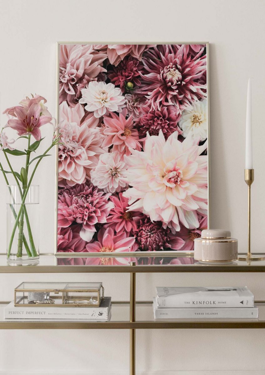 Flowers in Pink Poster