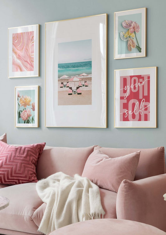 Watercolor do it for yourself poster for nursery and home wall decor.