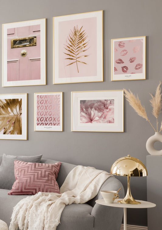 Watercolor gold leaf no2 poster for nursery and home wall decor.