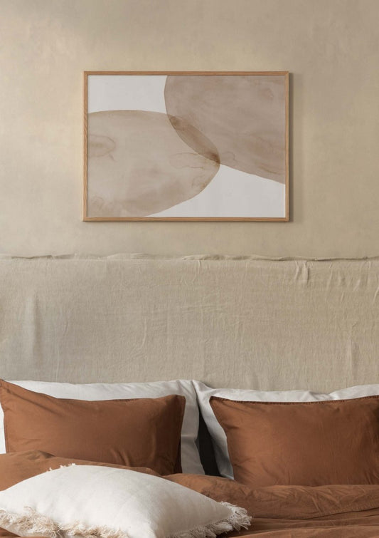 Watercolor abstract serenity no1 poster for nursery and home wall decor.