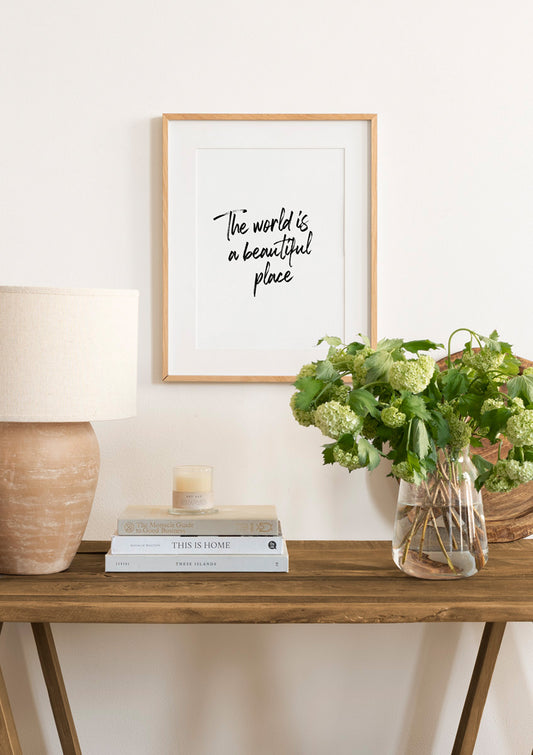 Watercolor beautiful place poster for nursery and home wall decor.
