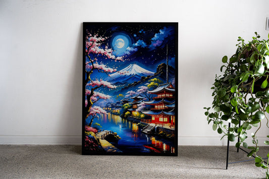Pastel Fuji Mount lofi Asian Style Poster | Wall Art for Home & Office | High-Quality Print