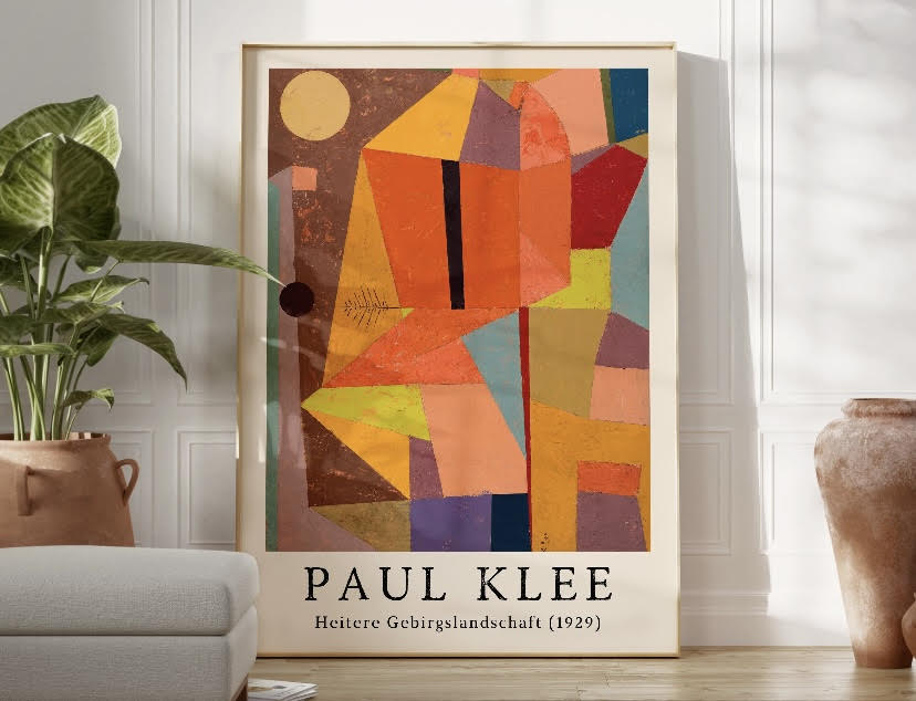 Colorful Print of Paul Klee's 'Heitere Gebirgslandschaft' (1929)