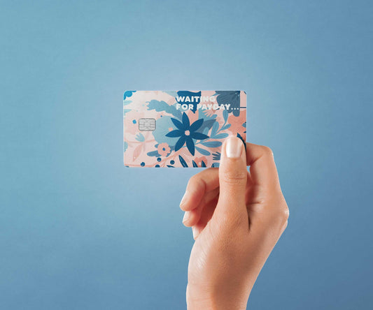 Watercolor payday design | credit card sticker | small chip | credit card skin for nursery and home wall decor.