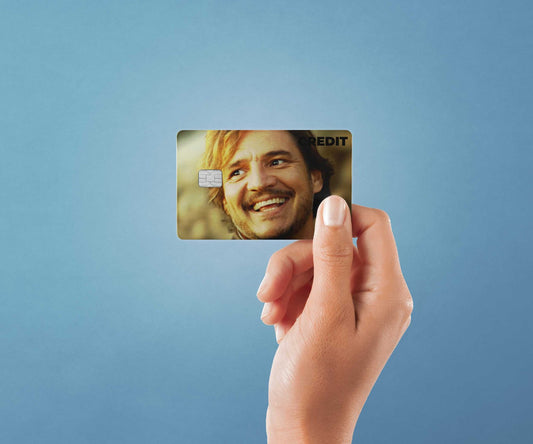 Watercolor pedro credit design | credit card sticker | small chip | credit card skin for nursery and home wall decor.