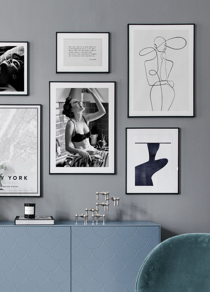 Watercolor peytil blues poster for nursery and home wall decor.
