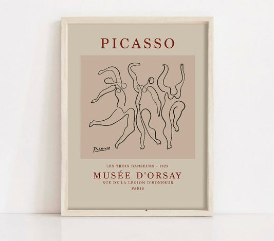 One-Line Print of Picasso's The Dance