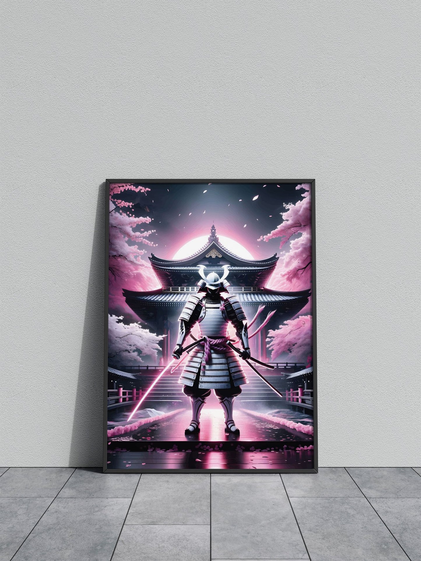 pink samurai fighter Asian Style Poster | Wall A rt for Home & Office | High-Quality Print