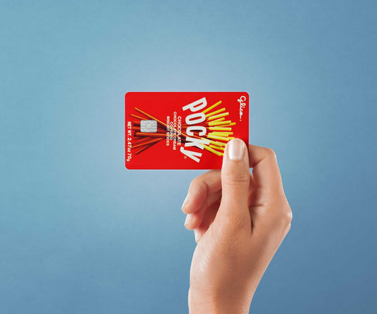 Watercolor pocky chocolate design | credit card sticker | small chip | credit card skin for nursery and home wall decor.