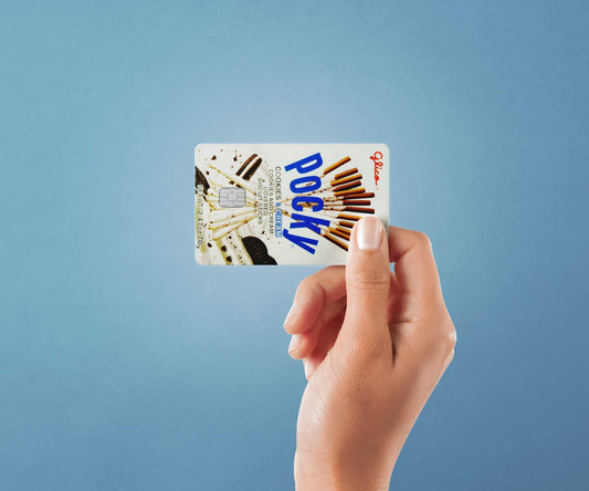 Watercolor pocky cookies and cream design | credit card sticker | small chip | credit card skin for nursery and home wall decor.