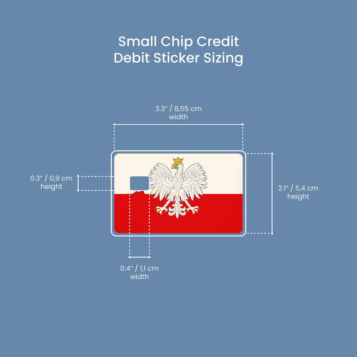 Poland Eagle - Premium Vinyl Credit Card Skin Cover by Wonderwallsboutique