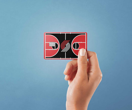 Watercolor portland trail blazers courtside design | credit card sticker | small chip | credit card skin for nursery and home wall decor.