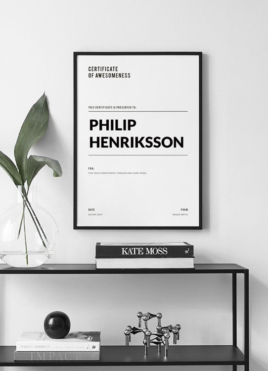 Certificate Personal Poster