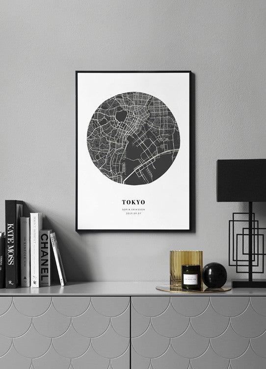 Globe Map Night Personal Poster
