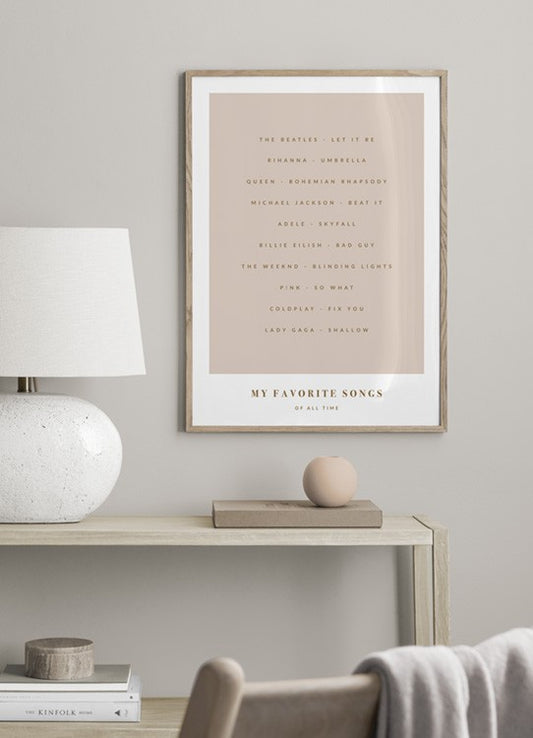 My Favorite Songs Pink Personal Poster