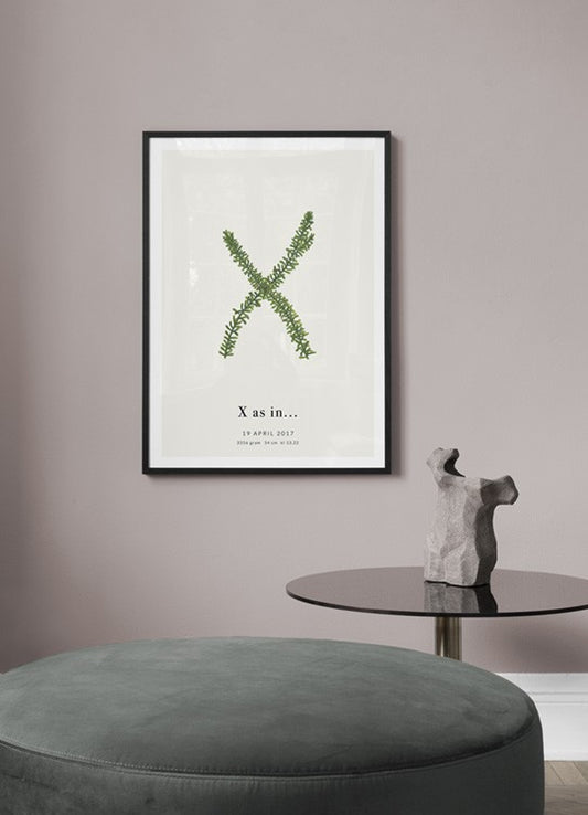 Botanic Letter X Personal Poster