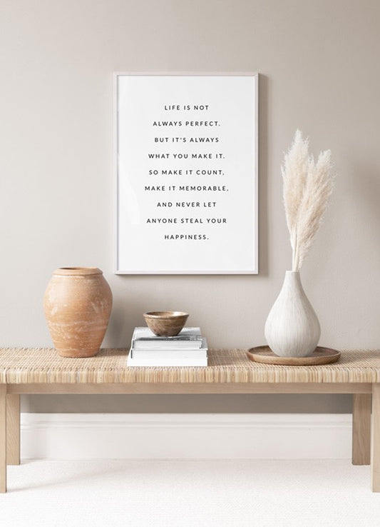Watercolor long quote personal poster for nursery and home wall decor.
