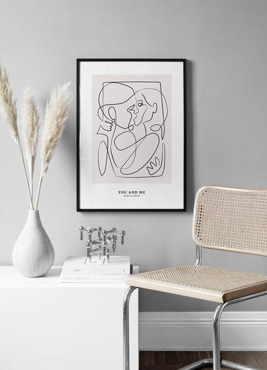 Watercolor abstract figures no2 personal poster for nursery and home wall decor.