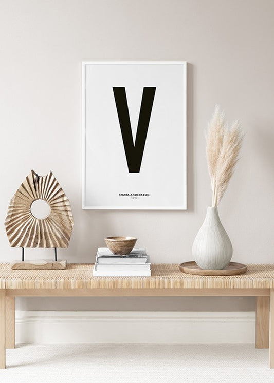 My Letter V Personal Poster