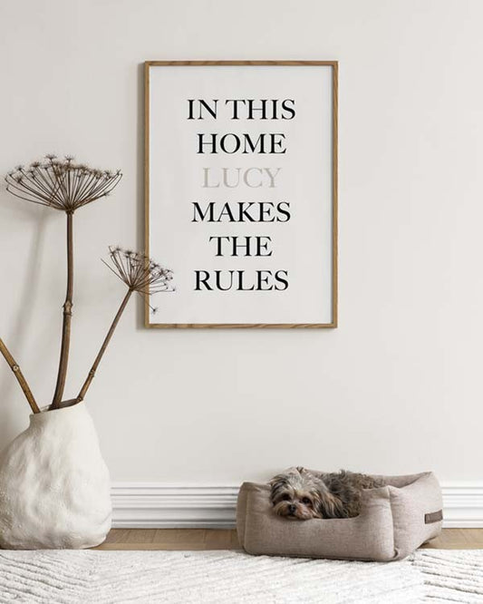 Watercolor i rule personal poster for nursery and home wall decor.