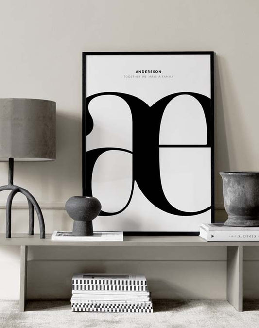 Letter AE Personal Poster