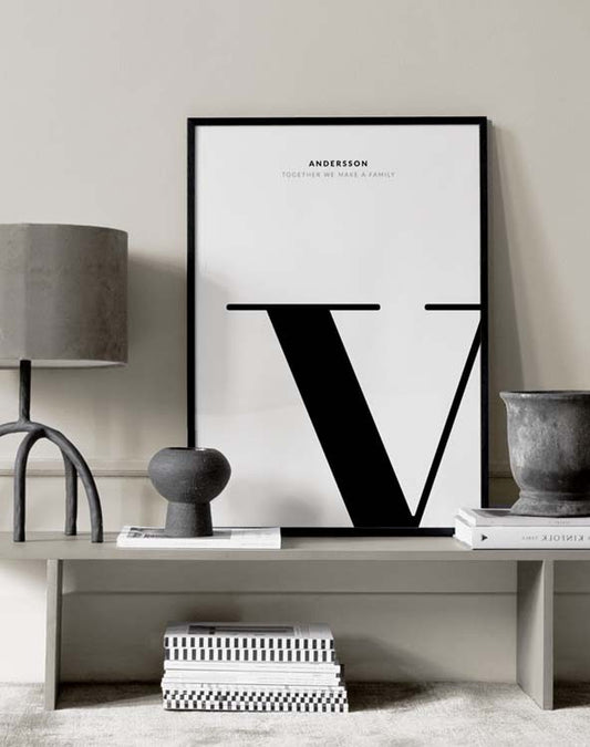 Letter V Personal Poster