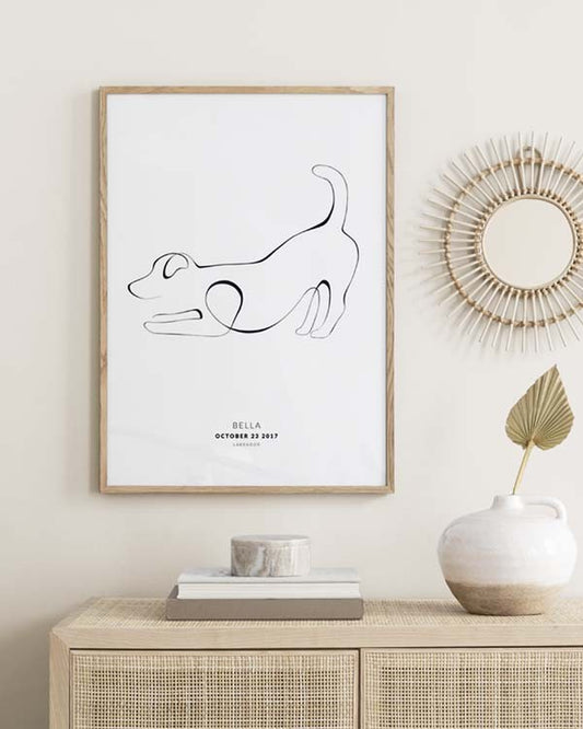 Watercolor my dog jack russell personal poster for nursery and home wall decor.