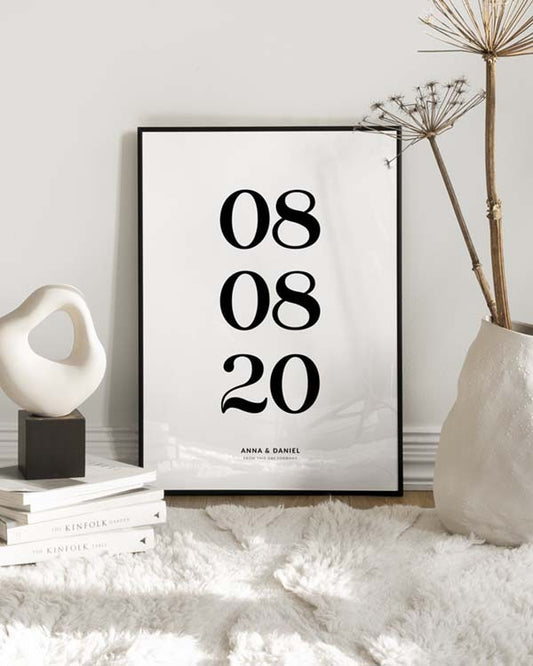 Watercolor from this day forward white personal poster for nursery and home wall decor.