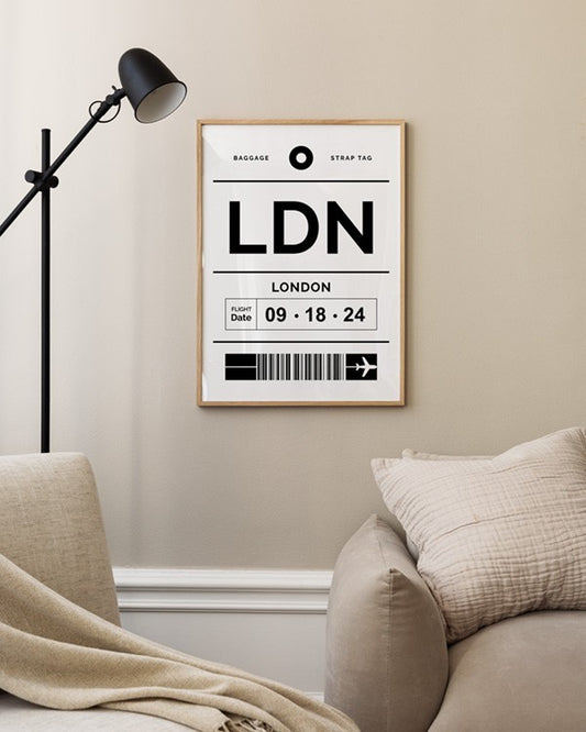 Baggage Tag No1 White Personal Poster