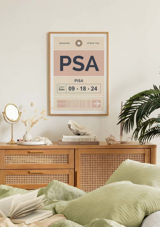 Baggage Tag No1 Pink Personal Poster