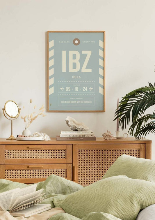 Baggage Tag No2 Blue Personal Poster