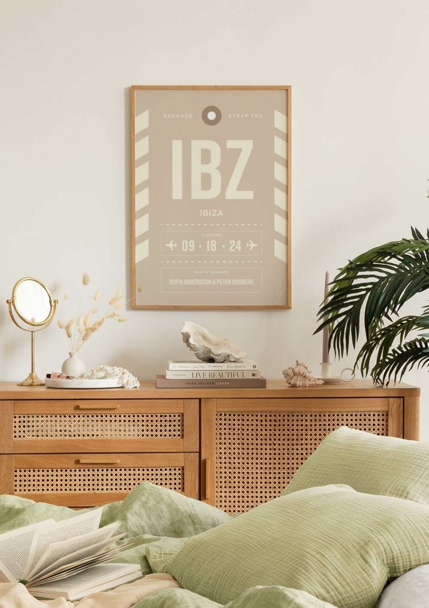 Baggage Tag No2 Beige Personal Poster