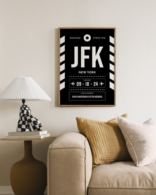 Baggage Tag No2 Black Personal Poster